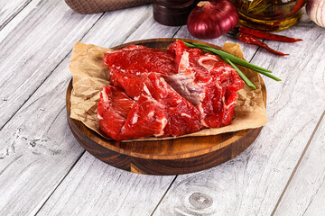 Raw beef meat for cooking