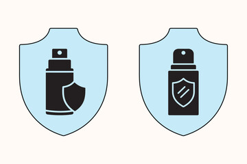 Men Grooming Protection Products Vector Illustration.