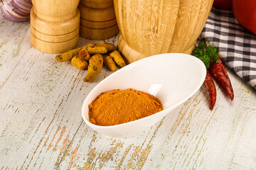 Tumeric curcuma powder for culinary