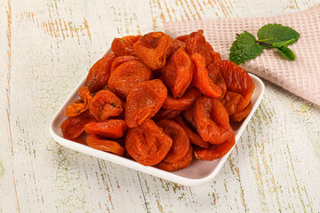 Dry sweet ripe aprocots heap