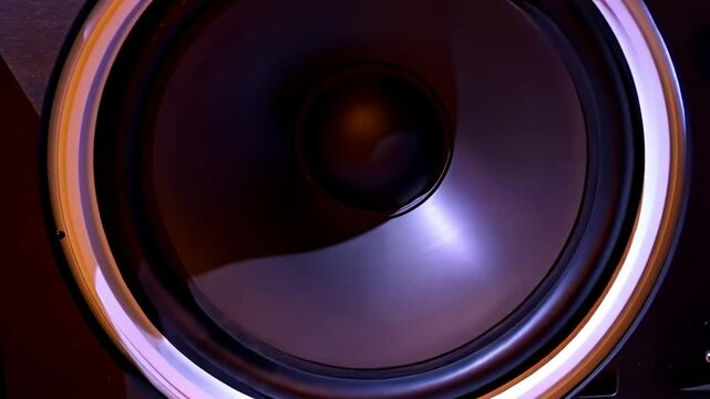 A speaker with a light on it demonstrating its function in a concise factual video.