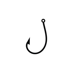 fishing hook icon illustration flat