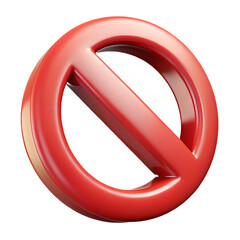 stop 3D object on a transparent background
