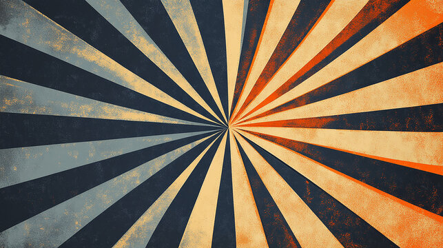 Retro Sunburst Design. Bold and Colorful Geometric Patterns