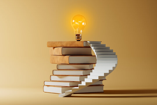 Books illuminate ideas and knowledge like a bright bulb