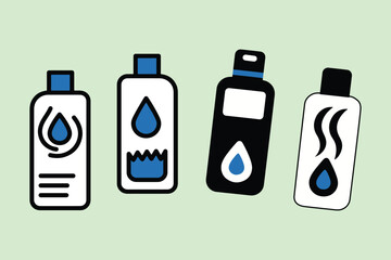 Cleansing Solutions for Healthy Facial Hair Vector Illustration.