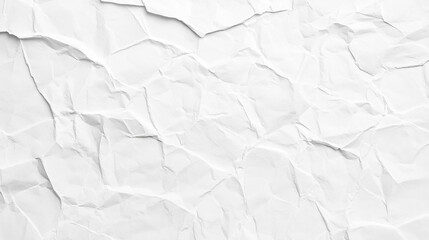 Wrinkled White Paper Texture Background for Design and Art Projects