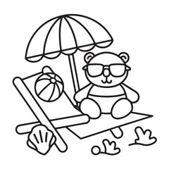 Cozy bear coloring book, cozy bear coloring pages, black  & white, line art, victor illustration, bold & easy coloring pages, coloring book, coloring pages, christmas, halloween, animals, bear art