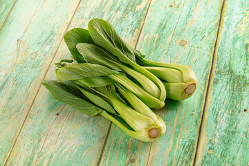 Organic raw green Bok Choy