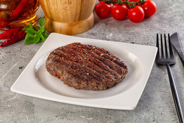 Hot Grilled beef burger cutlet