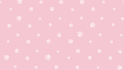 猫の足跡　背景　ランダム　肉球　ピンク