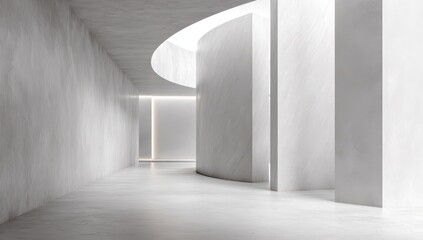 Modern, light-filled hallway