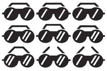 set of different sunglass