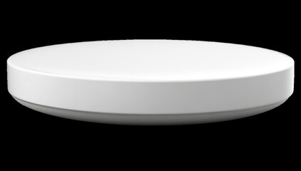 Blank white disc-shaped object