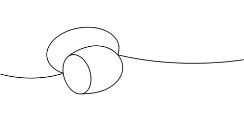 Obraz premium Potato one line continuous drawing. Fresh organic vegetable. Vector illustration