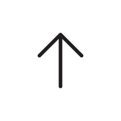 Vertical position icon, upward arrow, direction up label, flat symbol on white background,vector illustration