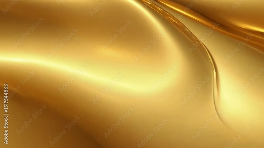 Poster luxurious and elegant smooth, flowing texture of golden fabric evokes warmth and richness with shiny
