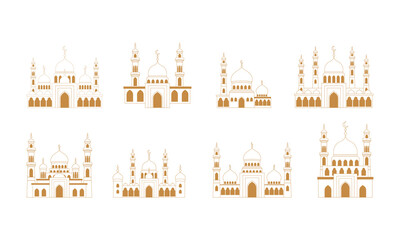 Mosque Illustration Set