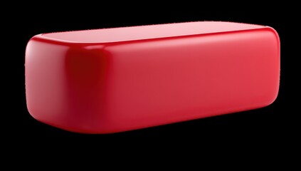 Red rectangular block, smooth surface