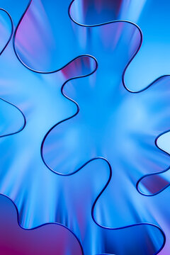Glass Grid Structures Floating in a Digital Sky Background 3D