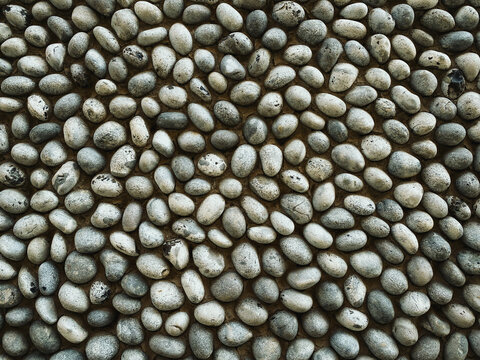 Pebbles arranged on a surface