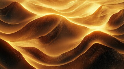 Golden, textured dunes of shifting sand.