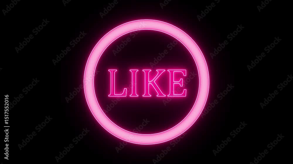 Aufkleber motion graphic of like text on black background designed to boost audience engagement and increase f