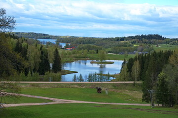 Scenic view of the lake in Latvia