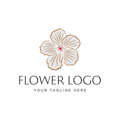 beautiful elegant hibiscus flower logo © HORECCA