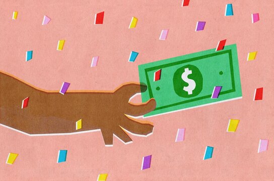 Hand Holding Cash, dollar money