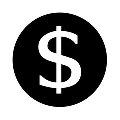 ドルのアイコン　シンプルなピクトグラム