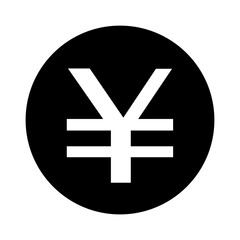 円マークのアイコン　シンプルなピクトグラム