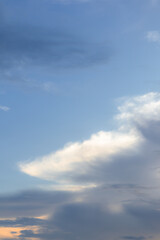 Fluffy White Clouds in a Blue Sky