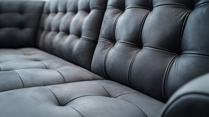 gray comfortable sofa in modern apartment