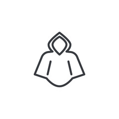 Raincoat line icon