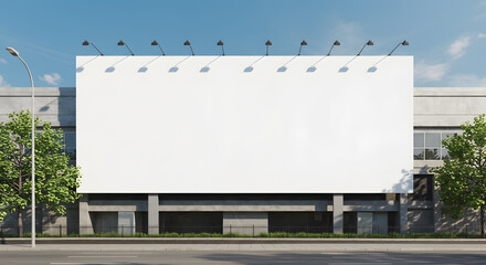 Obraz premium Expansive Stadium with LED Billboard