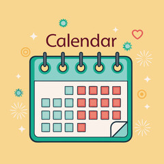 "Calendar with Highlighted Date Vector Icon &ndash; Event Reminder and Scheduling Symbol"

