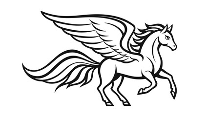 vector illustration of a horse