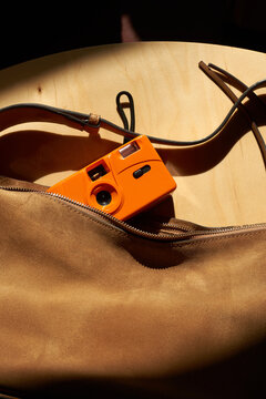 Film camera in a bag
