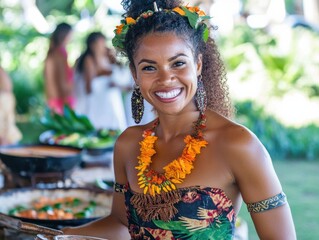 A traditional tribal-inspired birthday party featuring vibrant body art, handmade accessories, and communal cooking