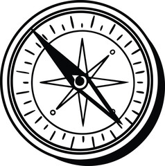 Compas Silhouette vector,Compass with mountain scene SVG PNG Files for cutting machines, digital clipart, hiking, adventure, wunderlust