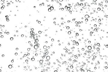 The texture of a cosmetic gel with bubbles in close-up.