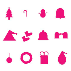 Christmas Silhouette Vector Illustration Set