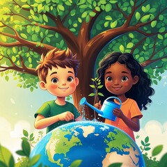 Minimalist Environmental Poster   Beat Plastic Pollution , Save Earth in Style , World Environmental Day 2025 , illustration image , photo , background