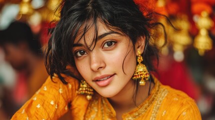 Indian modern Indian ladki ka close-up portrait