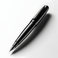 A classic black ballpoint pen