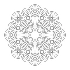 Abstract flower wall art decoration mandala design, vector file