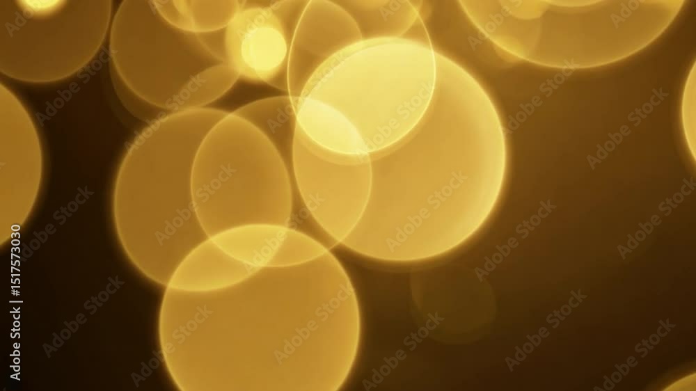 Poster warm golden bokeh lights elegant circles create festive background with shimmering charm and invitin