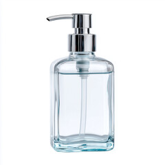 Fototapeta premium A refillable glass hand soap dispenser with pump