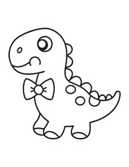 Cute dinosaur coloring book, cute dinosaur coloring page, line art, victor, illustration, black-white, dinosaur, coloring book, coloring pages, bold & easy, dinosaur coloring book, dinosaur coloring